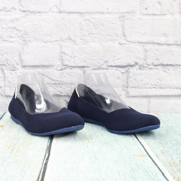 Rothy's Blue Nylon Slip On Casual Flat Loafer Shoes Size 9.5 Wide - Picture 3 of 9